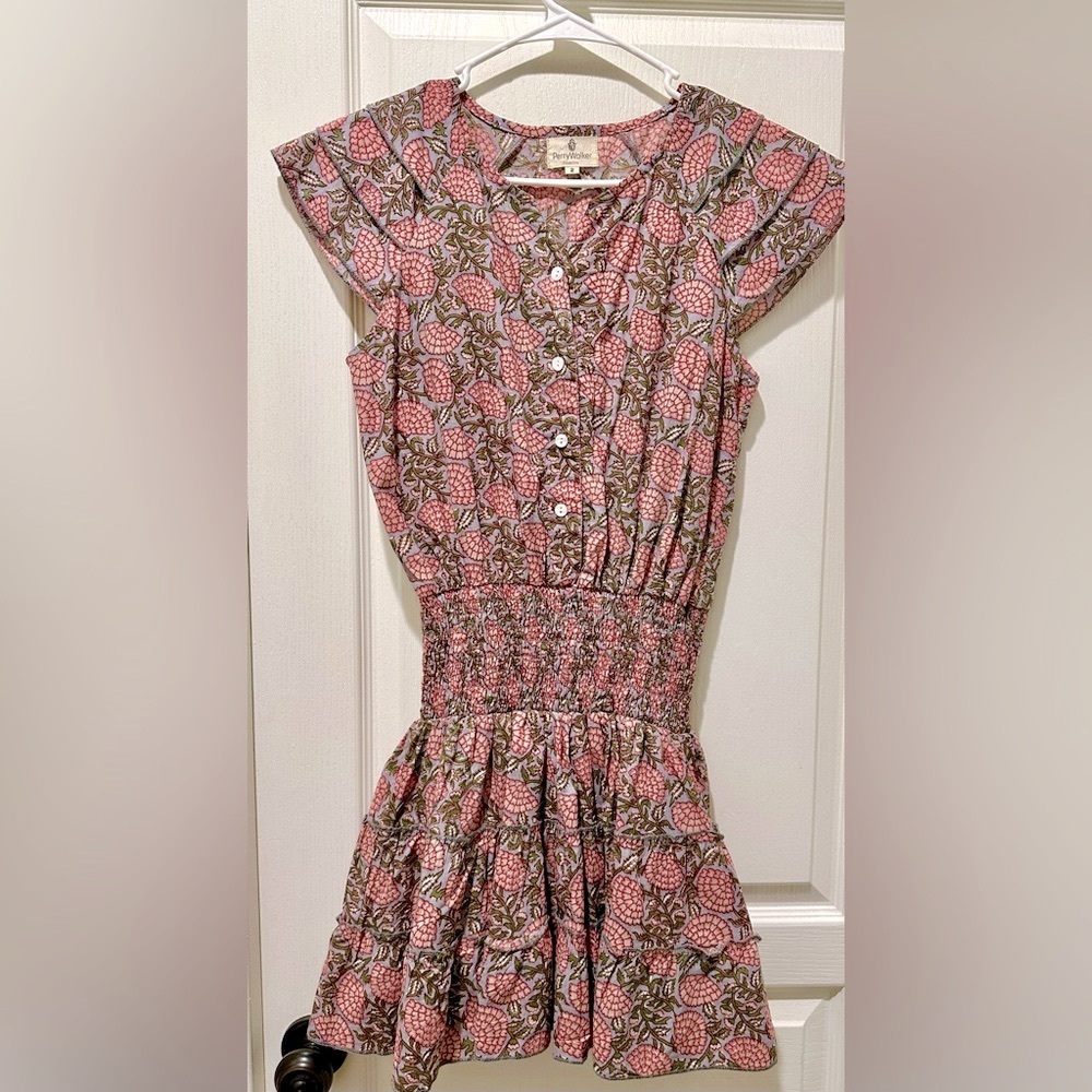 Perry Walker Collective 100% Cotton Jenny Floral & Vine Mini Dress TB5